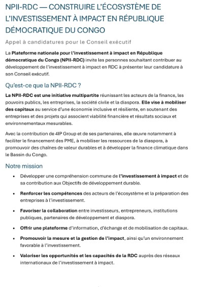 NPII-DRC — Call for Nominations for the Executive Board